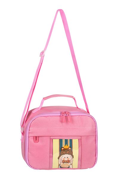 Çanta Trend Geantă de prânz roz termică în stil coreean Kawaii cu accesorii pentru fete și băieți