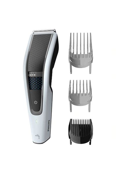 Philips Philips HC5610/15 Hair Clipper, Washable, 28 Length Settings, 3 Combs, Ni-MH, 75 min, Black/White