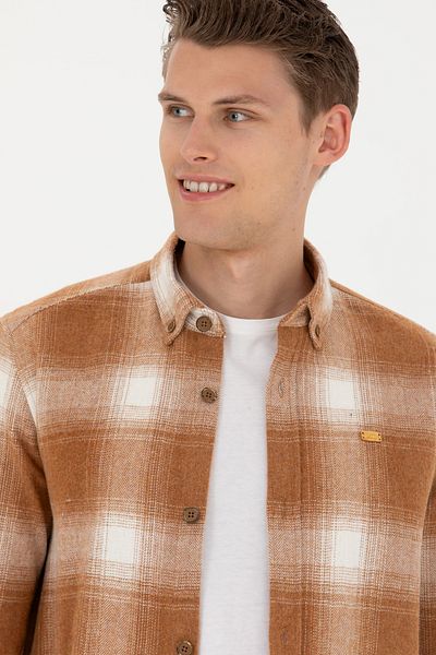 U.S. Polo Assn. Men's Mustard Long Sleeve Shirt 50272653 -Vr072