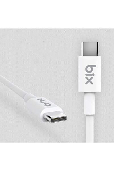 Bix BX-UC02C 60W Type-C to Type-C Hızlı Şarj ve Data Kablosu 1 Metre Beyaz