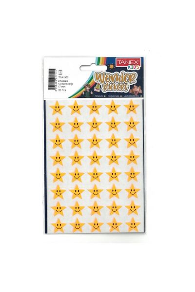 Tanex Tnx-305 17mm - Fluorescent Orange Star Sticker Set of 2