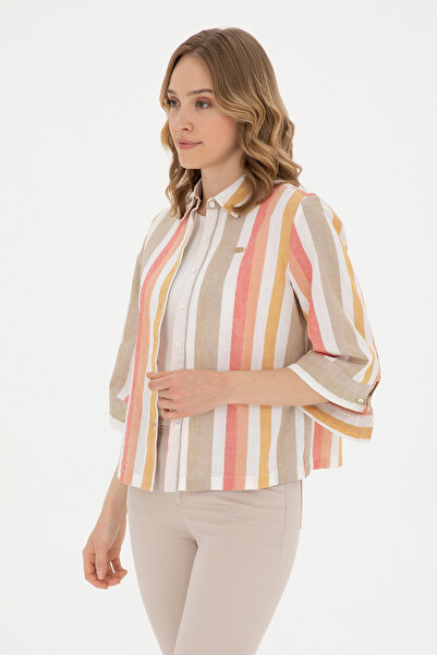 U.S. Polo Assn. قميص نسائي بأكمام طويلة 50283437-VR042