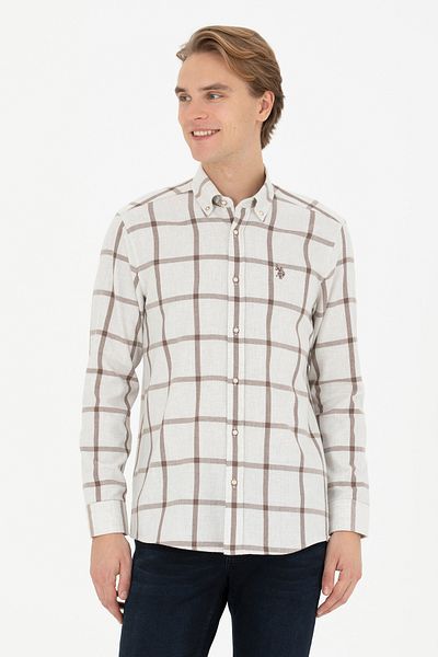 U.S. Polo Assn. Men's Stone Long Sleeve Shirt 50279436 -Vr049