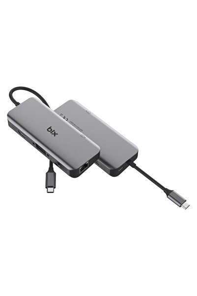 Bix Bx11hb Type-c Hdmı Vga Ethernet Kart Okuyucu Usb Dönüştürücü