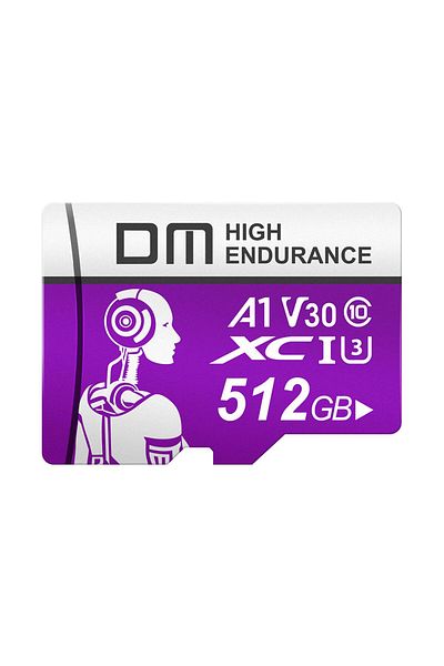 DM بطاقة ذاكرة Micro Sd بسعة 512 جيجابايت فئة 10 A1 V30 بسرعة 95 ميجابايت/ثانية