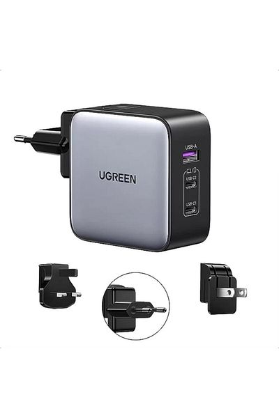 Ugreen Nexode 65W Gan - 2*Type-C 1*Usb-A 3 Ports Travel Charger