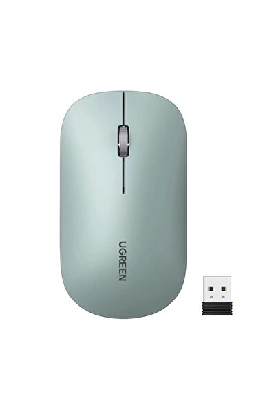Ugreen 2.4ghz Sessiz Tuşlu Kablosuz Optik Mouse Yeşil