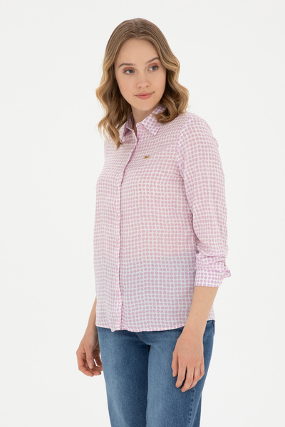 U.S. Polo Assn. قميص ماجنوليا نسائي بأكمام طويلة - 50289100 -VR211