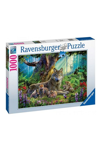 RAVENSBURGER 159871   نموذج الذئاب في الغابة - لغز 1000 قطعة