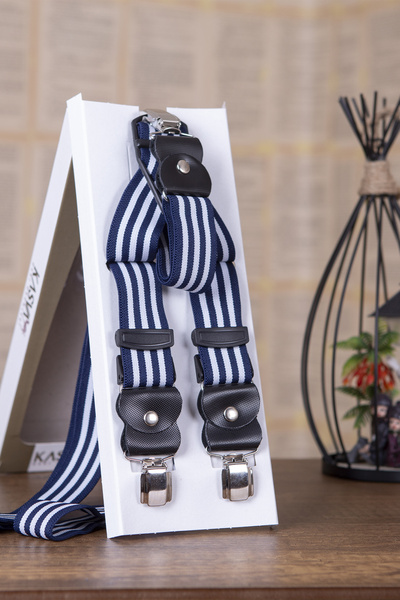 KASVA DERİ Original Leather Clip Patterned Trouser Strap