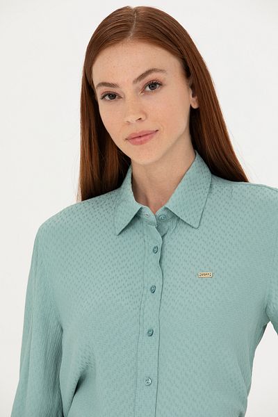 U.S. Polo Assn. Cămașă cu mânecă lungă Mint pentru femei 50272838 -vr090
