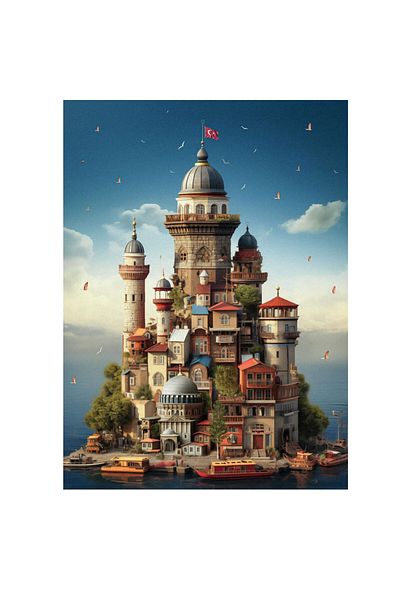 Anatolian Puzzle 1000 Pieces Maiden's Tower 1170