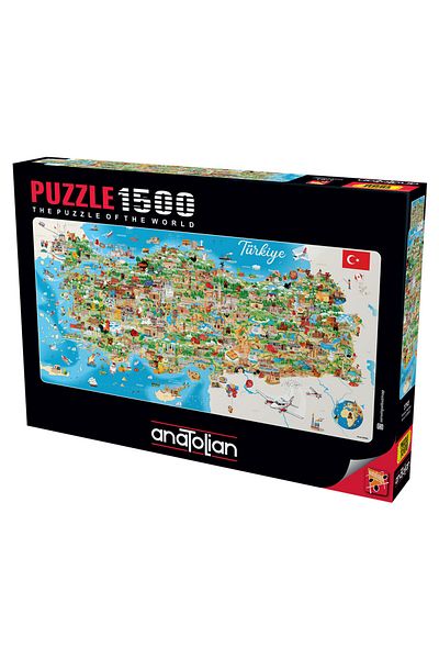 Anatolian Puzzle 1500 Piece Turkey Map 3793