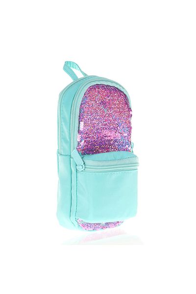KAUKKO Τσάντα μολυβιού τριών διαμερισμάτων Magical Girl's Sequin Mint - Σχήμα τσάντας