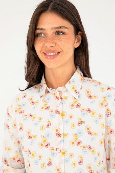 U.S. Polo Assn. Cămașă de damă cu mânecă lungă de culoare cărămidă - 50280965 -VR031