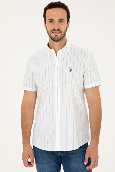 U.S. Polo Assn. Erkek Açık Mavi Kısa Kollu Gömlek 50283801-VR003