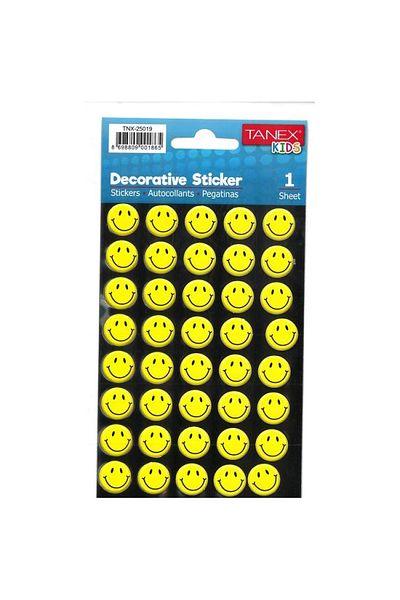 Tanex Tnx-25019 Kids Decorative Labels - Embossed Smiling Faces Series - 1 Piece