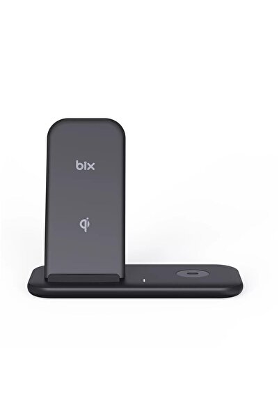 Bix Bxmw1 2‘si 1 Arada Iphone Apple Watch Uyumlu 15w Qi Kablosuz Şarj Cihazı Stand