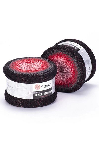 Yarnart Flowers Moonlight - Glitter, Marbled Hand Knitted Marbled-3282
