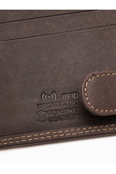 OMBRE Pánská kožená peněženka - hnědá A092