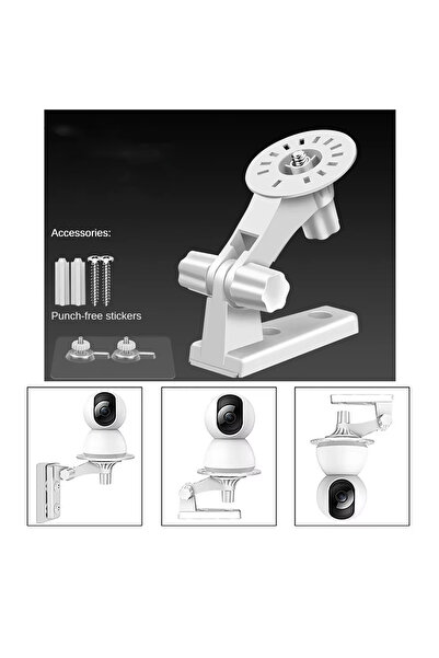 Microcase 3M Yapışkan veya Vida Monteli 1/4 Vida Girişli 180 Derece Döner Başlıklı Kamera Tutucu Stand -AL5014