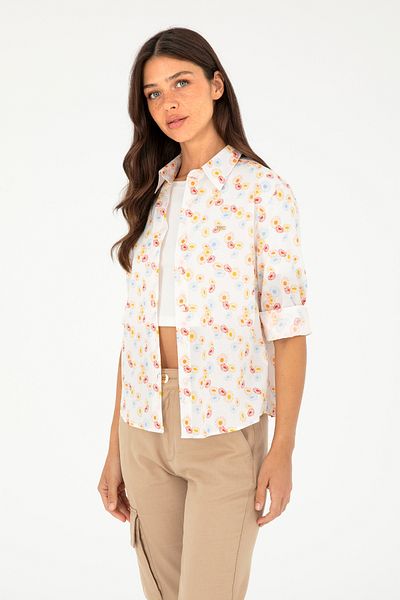 U.S. Polo Assn. Cămașă de damă cu mânecă lungă de culoare cărămidă - 50280965 -VR031