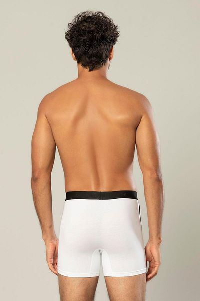 ERDEM İÇ GİYİM Erdem White Cotton Elastane Long Boxer 1417