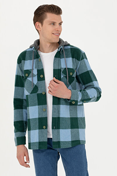 U.S. Polo Assn. Erkek Yeşil Uzun Kollu Gömlek 50272727-VR054