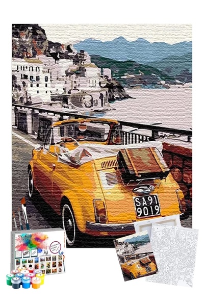 Tabdiko Sayılarla Boyama Seti 40 x 50 cm Tuval Şasesine Gerili Vosvos