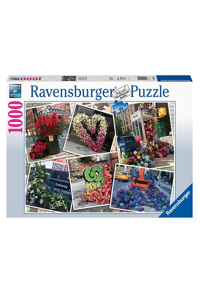 RAVENSBURGER 168194   Model Ny Flower Patterned 1000 Piece Puzzle