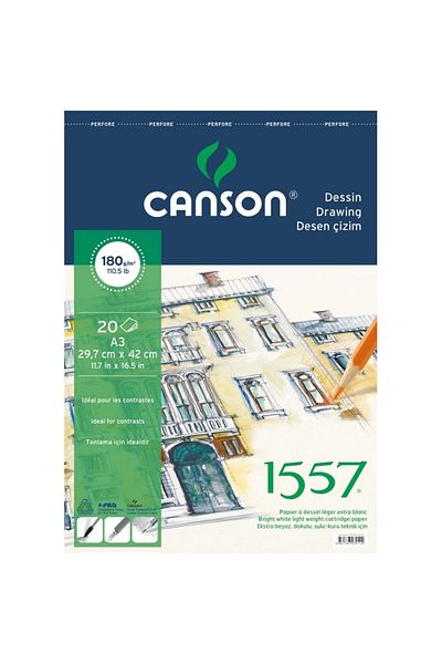 Canson A3 1557 Painting and Drawing Notebook 180gr20 YpFcns18020a3us