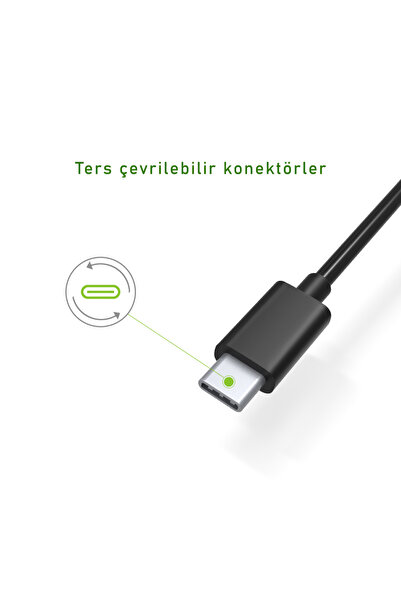 Omars Usb Type-c 3a Şarj Ve Data Kablosu - Siyah