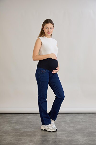 Işşıl Işşil 4557-Pipe Leg Elestan Maternity Clothing Jeans