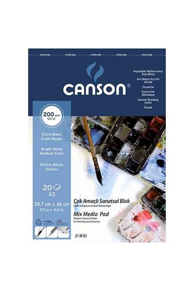 Canson Fıneface Multi-Purpose Picture Blocks A3 29.7x42 20 Pages