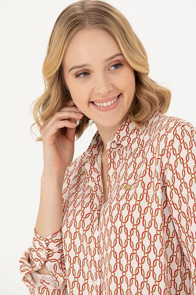 U.S. Polo Assn. Women's Stone Long Sleeve Shirt 50271510 -Vr049