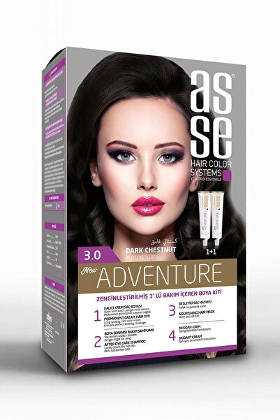 asse Adventure Set Saç Boyası, Kalıcı ve Canlı Renkler, 1+1 ikili Kullanım Se...