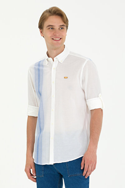 U.S. Polo Assn. Men's White Long Sleeve Shirt 50264069 -Vr045