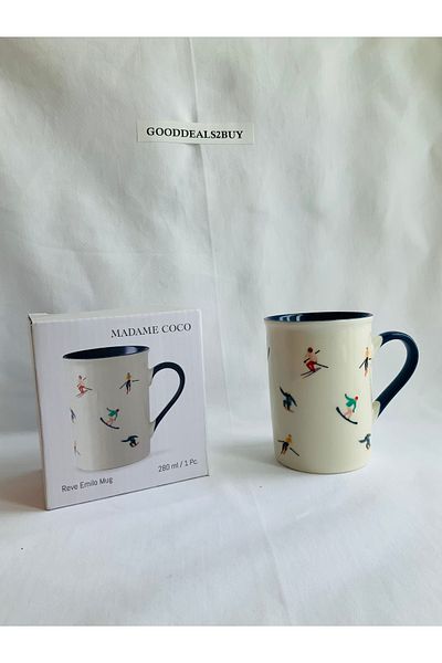 Madame Coco Reve Emilo Mug - White/Blue - 280 ml