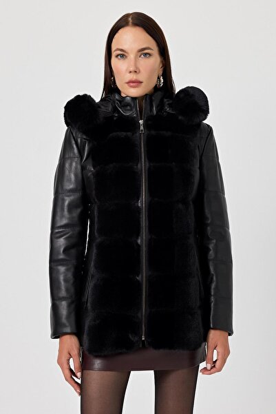 Deri Company Maria Black Leather Coat