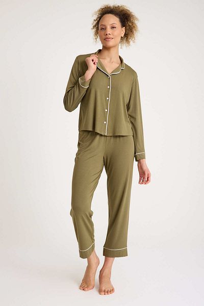No52 HomeWear 90% Cotton 10% Lycra Khaki Color Premium Quality Women's Sleepwear