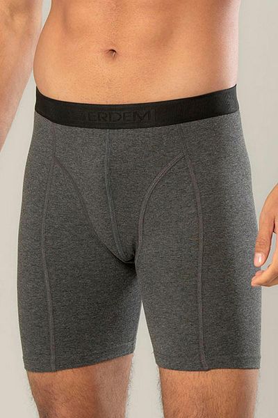 ERDEM İÇ GİYİM Erdem Anthracite Cotton Elastane Long Boxer 1416