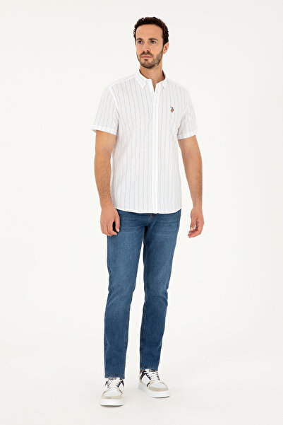 U.S. Polo Assn. Erkek Açık Mavi Kısa Kollu Gömlek 50283801-VR003