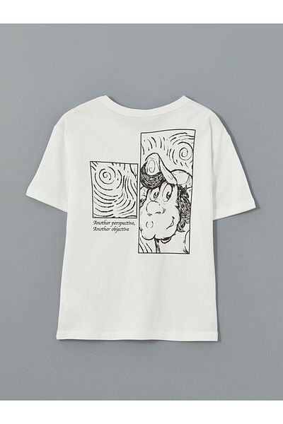 LC Waikiki Lcw Kids Crew Neck Nostalgic Monkey Printed Boys T-Shirt
