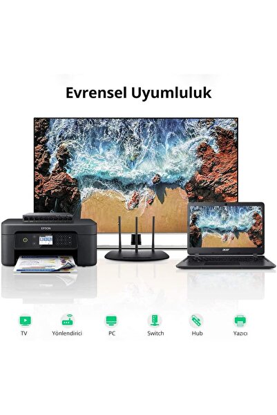 Ugreen Rj45 Ethernet Kablosu Uzatma Aparatı Siyah