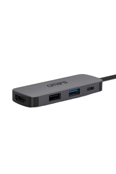 Omars 4 Port Usb-c Hub 4k Hdmı Video Transferi Usb 3.1 Pd Usb-a Ve Type-c Hub Çoklayıcı Adaptör