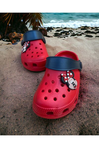AkınalBella Micy Mouse Patterned Girl's Cross Slippers