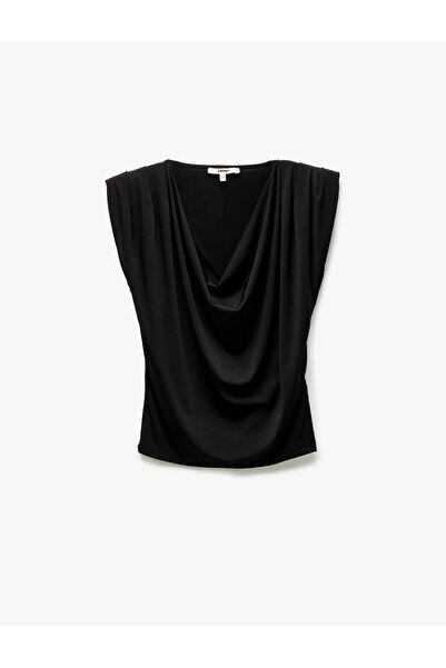 Koton Drape Detailed Padded Degaje Collar Tank Top