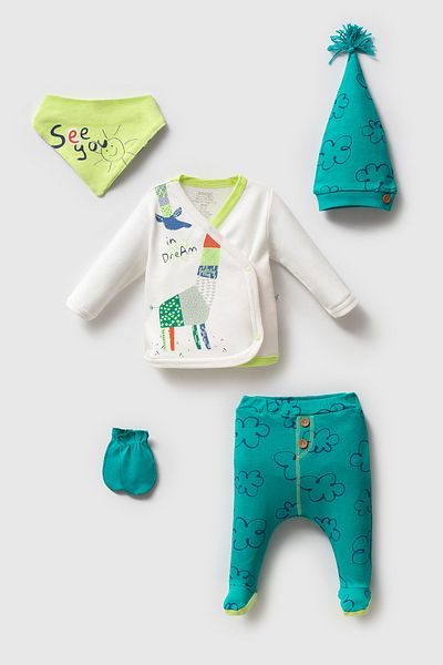 İmaj Baby Boy Origami with Green Giraffe 5 Pieces Hospital Release