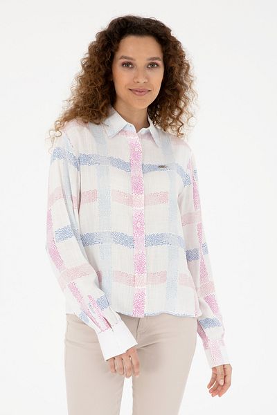U.S. Polo Assn. Cămașă Violet cu mânecă lungă pentru femei -50283633-VR037