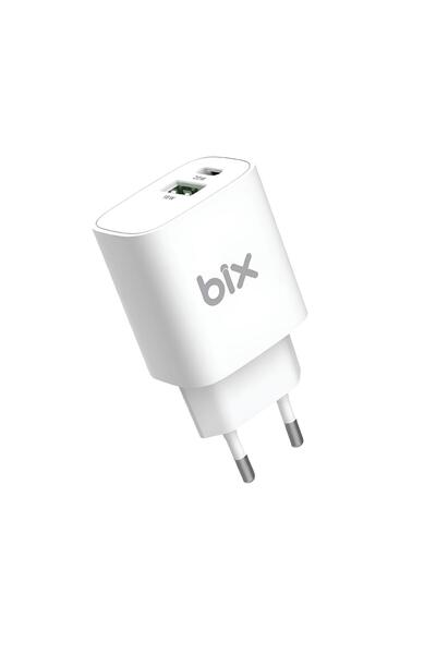 Bix 20w Type-c Pd Ve 18w Usb Qc 3.0 Çift Portlu Hızlı Şarj Cihazı